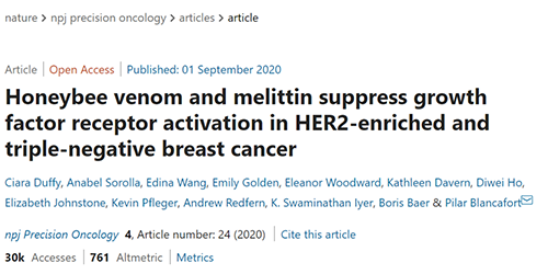 攻克三阴性乳腺癌，蜜蜂毒液竟是关键？